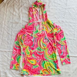 Cloth Lilly Pulitzer Hoodie| Pink and Green Floral Pattern